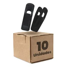 Kit 10 Presilhas De Veludo Para Cabides Prendedor Cor Preta Foto  mini 1