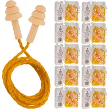 Kit 10 Protetor Auricular Plug Auditivo Silicone Confortável Cor Amarelo Foto  mini 1