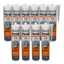 Kit 10 Pu 40 Cola Profissional Cinza Adesivo Silicone Foto  mini 1