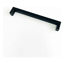Kit 10 Puxador Porta Armário Inox 160mm Preto Fosco Abruzzo Lisa Foto mini 2