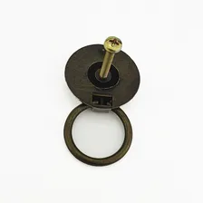 Kit 10 Puxadores Colonial Argola Ouro Velho Pz 50 Foto mini  3