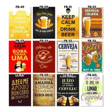 Kit 10 Quadros Placas Decorativas Bar Cerveja Area Gourmet Frases Bebidas Foto mini 4