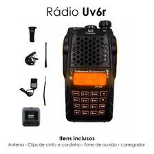 Kit 10 Radio Ht Walk Talk Dual Band Uhf Vhf Fm Baofeng Uv6r Foto mini  3