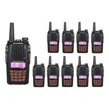 Kit 10 Radio Ht Walk Talk Dual Band Uhf Vhf Fm Baofeng Uv6r Foto mini 4