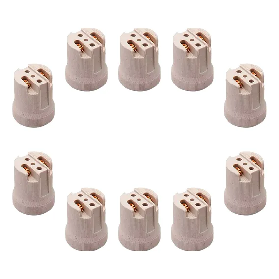 Kit 10 Receptáculo Bocal Soquete Porcelana Louça E27 Bivolt Foto 1