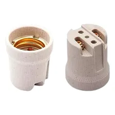 Kit 10 Receptáculo Bocal Soquete Porcelana Louça E27 Bivolt Foto mini  2