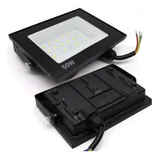 Kit 10 Refletor Led 50w Holofote Prova Dágua Carcaça Preto Luz Branco-frio Foto mini  2