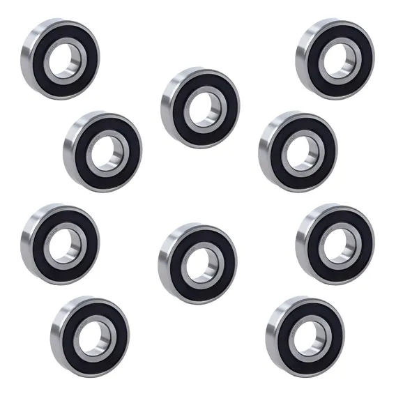 Kit 10 Rolamento 6201 2rs/ddu Gbr Medida 12x32x10 Cor Prateado Foto 1