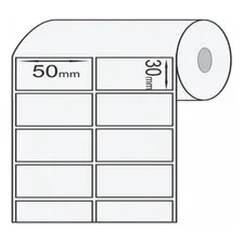 Kit 10 Rolos Etiqueta Couche 50x30 (mm) 2 Colunas Foto mini 2