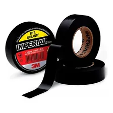 Kit 10 Rolos Fita Isolante Preta 3m Imperial 18mm X 20m Slim Foto mini  3
