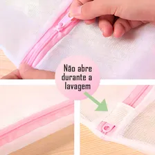 Kit 10 Saco Lavar Roupas Máquina 30x40 Delicadas Com Zíper Foto mini 4
