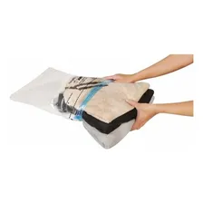 Kit 10 Saco Vácuo Vac Bag Ordene Trip 60x40 Para Roupas Mala Foto mini 4