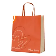 Kit 10 Sacolas Natura Laranja Tamanho P Foto  mini 1