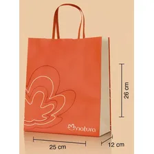 Kit 10 Sacolas Natura Laranja Tamanho P Foto mini  3
