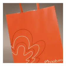 Kit 10 Sacolas Natura Laranja Tamanho P Foto mini 4