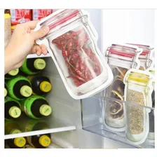 Kit 10 Sacos Ziplock Reutilizáveis Conservador De Alimentos Foto  mini 1