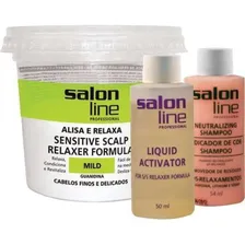 Kit 10 - Salon Line Guanidina Tradicional Alisa E Relaxa Foto  mini 1