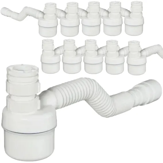 Kit 10 Sifão Ajustável Multiuso Copo Tigre Cor Branco Foto 1