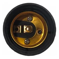 Kit 10 Soquete Bocal Lampada E27 Com Rabicho Plastico Preto Foto mini 2
