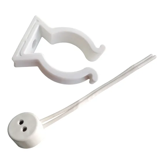 Kit 10 Soquete Tubular T5 G5 + 10 Abraçadeira P/ Lâmpada T5 Foto 1