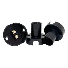 Kit 10 Soquetes E14 Preto Com Base Teto Lâmpada E-14 Bivolt Foto  mini 1
