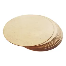 Kit 10 Sousplat Supla Disco Bolacha Mdf Cru 35 Cm Artesanato Cor Mdf Cru Sem Pintura Sousplat Disco Mdf 35 Cm Foto mini 2