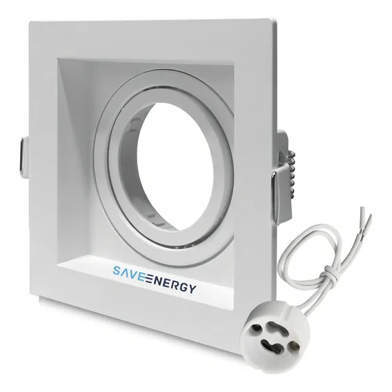 Kit 10 Spot Embutido Recuado Mr16 Dicroica Save Energy Gu10 Cor Branco X Foto 1