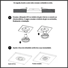Kit 10 Spot Embutido Recuado Mr16 Dicroica Save Energy Gu10 Cor Branco X Foto mini 3