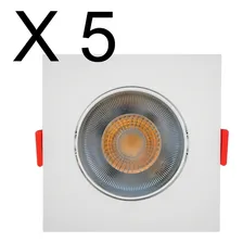 Kit 10 Spot Led 5w 3000k Quadrado Direcionavel Embutir Foto mini 1