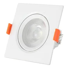 Kit 10 Spot Led 5w Quadrado Direcionável Bivolt Branco Frio Cor Branco Foto mini  3