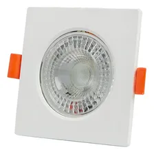 Kit 10 Spot Led 5w Quadrado Direcionável Bivolt Branco Frio Cor Branco Foto  mini 1