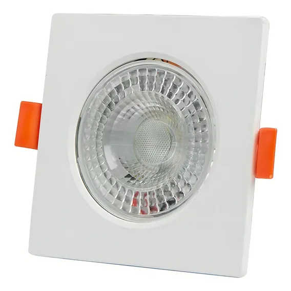 Kit 10 Spot Led 5w Quadrado Direcionável Bivolt Branco Frio Cor Branco Foto 1