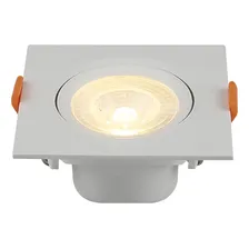 Kit 10 Spot Led Cob Direcionavel Quadrado 5w Branco Forte Branco Quente Foto mini 4