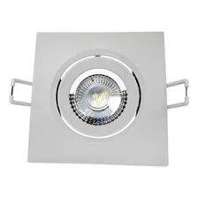 Kit 10 Spot Led Cob Quadrado 3w Avant Branco Quente Foto mini 1