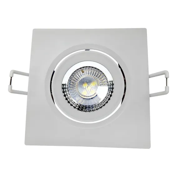 Kit 10 Spot Led Cob Quadrado 3w Avant Branco Quente Foto 1