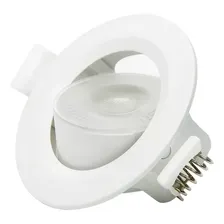 Kit 10 Spot Led Direcionável Redondo 3000k Branco Quente 3w 110v/220v Foto mini 2