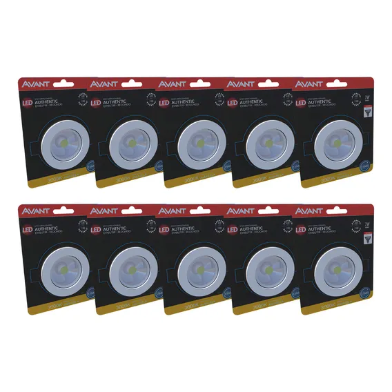 Kit 10 Spot Led Embutir Redondo 7w Bivolt Avant Quente 3000k Cor Branco 110v/220v Foto 1