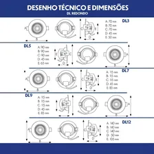 Kit 10 Spot Led Quadrado Embutir Direcionável 3w Frio 6000k Foto mini 2