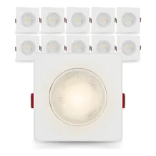Kit 10 Spot Led Smd 7w Dicr贸ica Direcion谩vel Quadrado Forte 110v/220v Foto mini 1