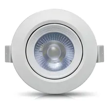 Kit 10 Spot Led Smd 7w Dicróica Direcionável Redondo Forte Branco Frio Foto  mini 1