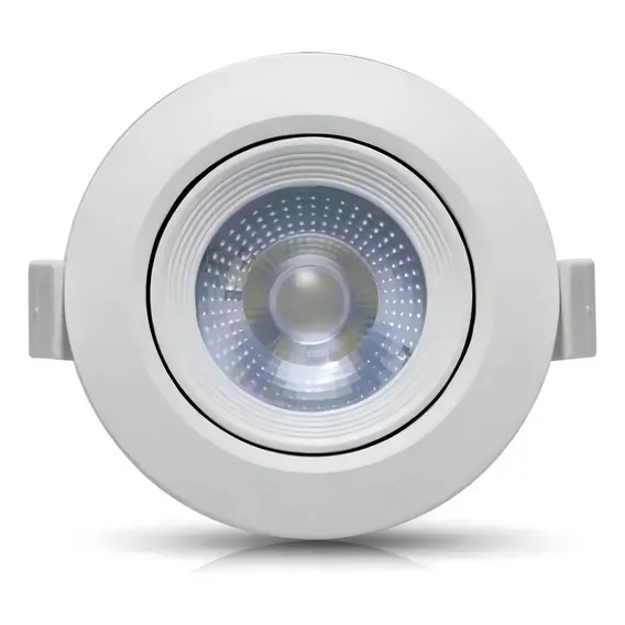 Kit 10 Spot Led Smd 7w Dicróica Direcionável Redondo Forte Branco Frio Foto 1