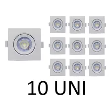 Kit 10 Spot Quadrado Smd Led 5w Direcionavel Embutir Foto mini 1