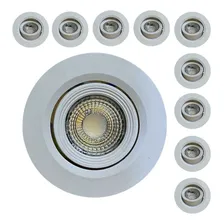 Kit 10 Spot Super Led 3w Redondo Amarelado Branco Quente 110v/220v Foto  mini 1