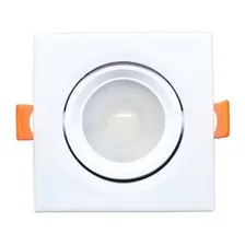 Kit 10 Spot Super Led Quadrado Embutir Dicroica Sanca 7w Estrutura Branco Quente 110v/220v Foto  mini 1