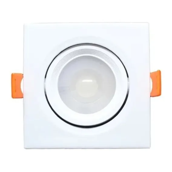 Kit 10 Spot Super Led Quadrado Embutir Dicroica Sanca 7w Estrutura Branco Quente 110v/220v Foto 1