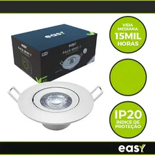 Kit 10 Spots Led 7w Embutir 6500k Branco Frio Redondo Easy 100V/240V Foto mini 3