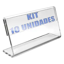 Kit 10 Suporte Etiqueta Acrílico Transparente Gondola Foto mini 1