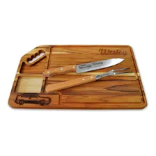 Kit 10 Tábuas Para Churrasco + Garfo E Faca Personalizados Foto mini 1