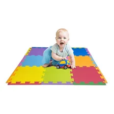Kit 10 Tapete Tatame Piso Eva Bebe 50x50x1cm Foto mini 1