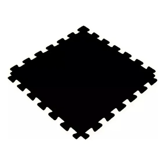 Kit 10 Tatames Tapetes Eva 1x1 Metro 20mm 100x100x2cm Preto Liso Foto 1